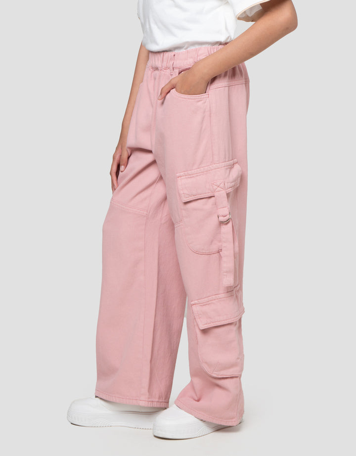 Nevada 4 Kantong Paperbag Waist Celana Denim Anak Perempuan