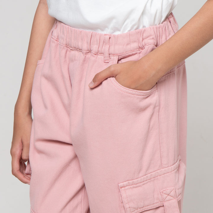 Nevada 4 Kantong Paperbag Waist Celana Denim Anak Perempuan