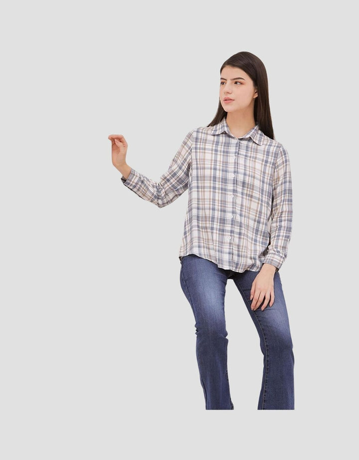 Dust Comfease Kemeja Kotak Rumika Wanita