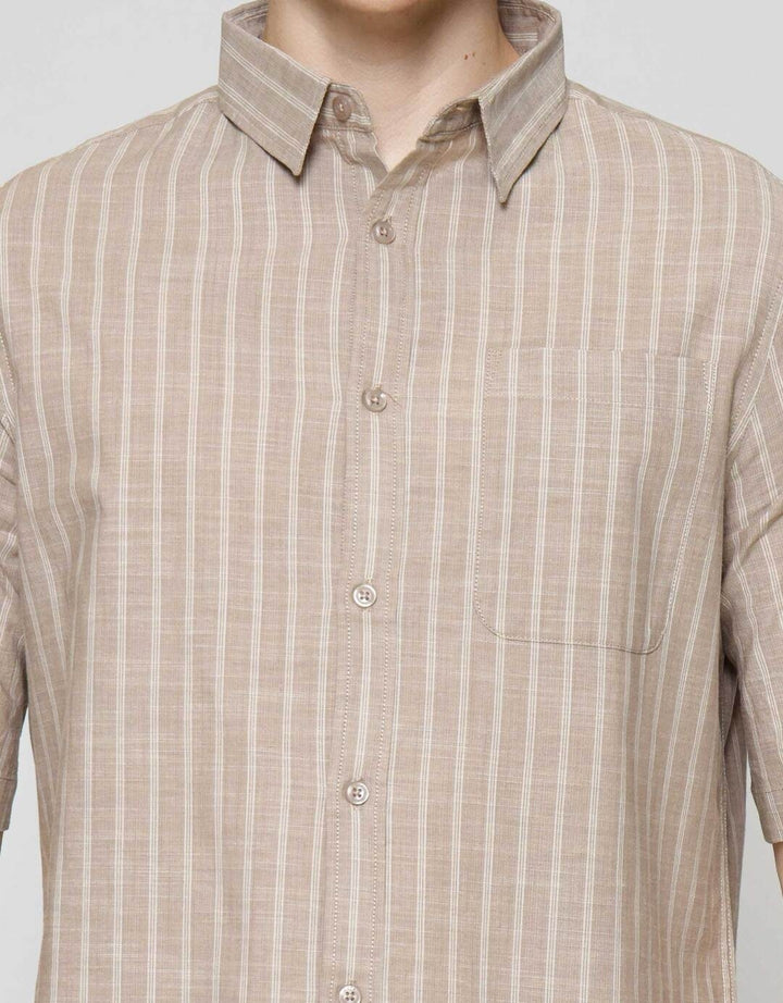 Cole/ Stripe Cotton Kemeja Pria