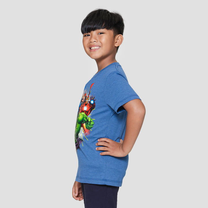 Marvel Avg Team Iron Capt Kaos Lengan Pendek Anak Laki-laki