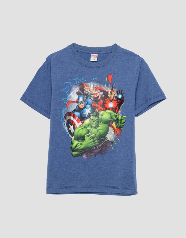 Marvel Avg Team Iron Capt Kaos Lengan Pendek Anak Laki-laki