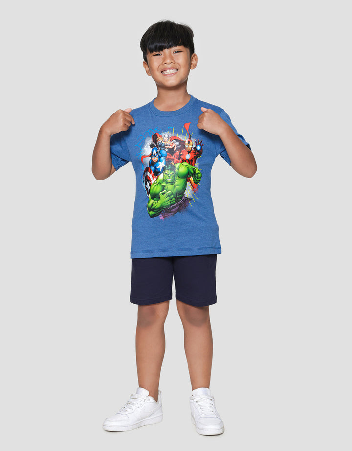 Marvel Avg Team Iron Capt Kaos Lengan Pendek Anak Laki-laki