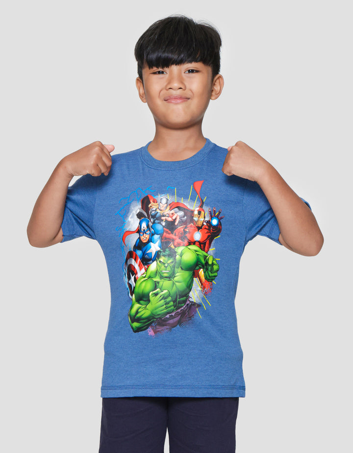 Marvel Avg Team Iron Capt Kaos Lengan Pendek Anak Laki-laki