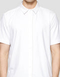 Cole Knitt Pipping Placate Kemeja Lengan Pendek Pria