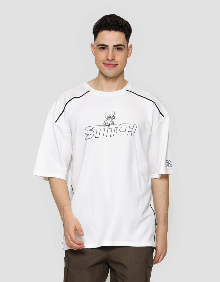 Disney Oversized Stitch Cut & Sewn Kaos Pria