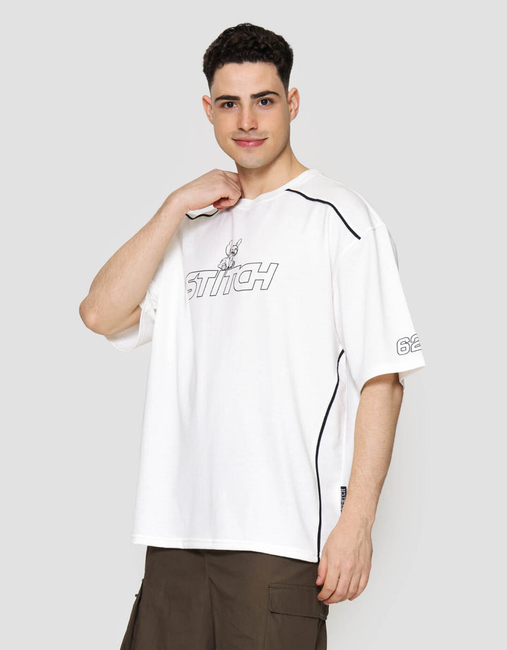 Disney Oversized Stitch Cut & Sewn Kaos Pria