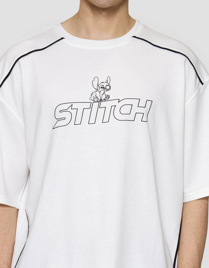 Disney Oversized Stitch Cut & Sewn Kaos Pria