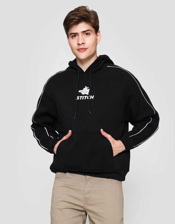 Disney Hoodie Pipping Stitch Jaket Pria