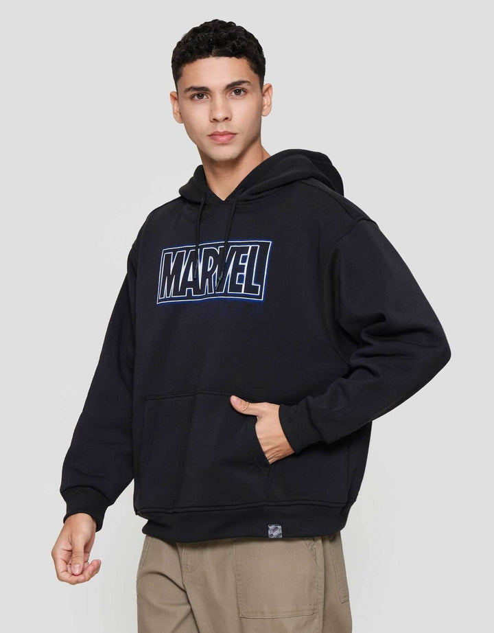 Marvel Logo Glow Like Jaket Hoodie Pria