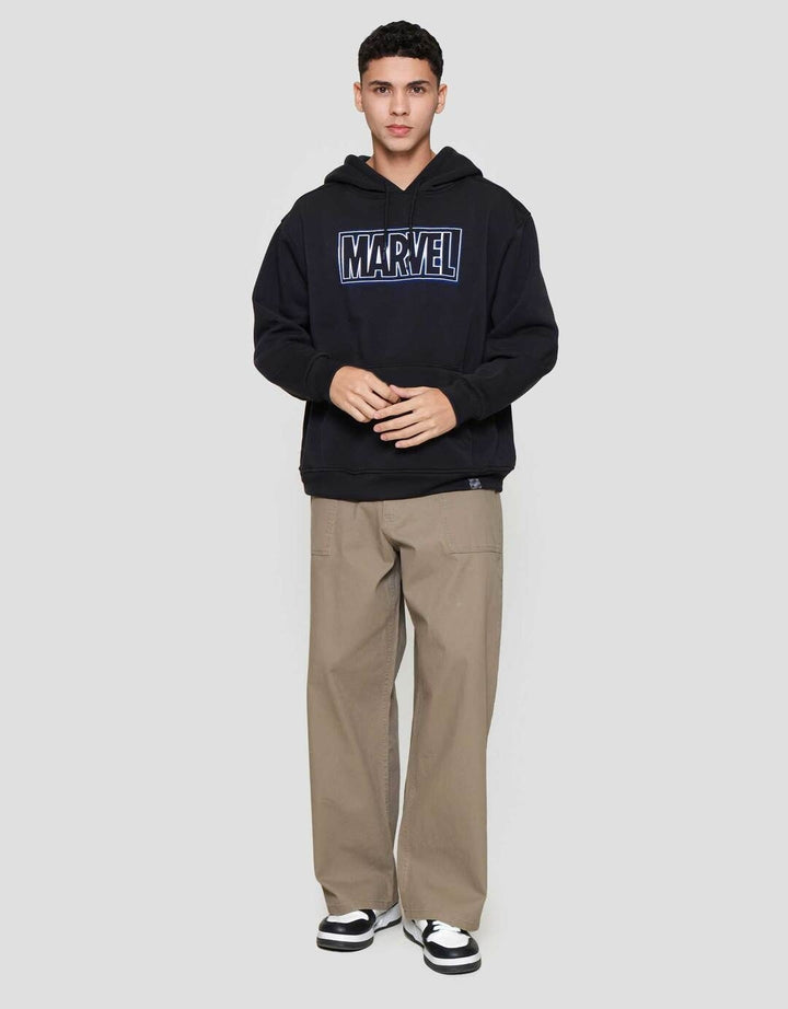 Marvel Logo Glow Like Jaket Hoodie Pria