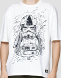 Star Wars Print Stromtrooper Kaos Lengan Pendek Pria