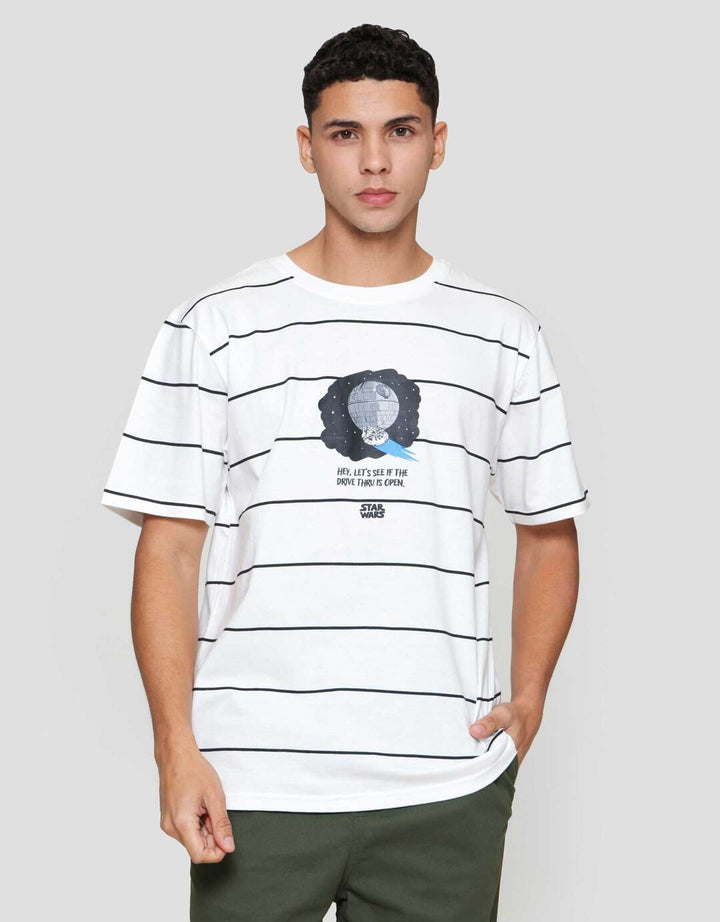 Star Wars Stripes Millenium Falcon Death Star Drive Thru Kaos Pria