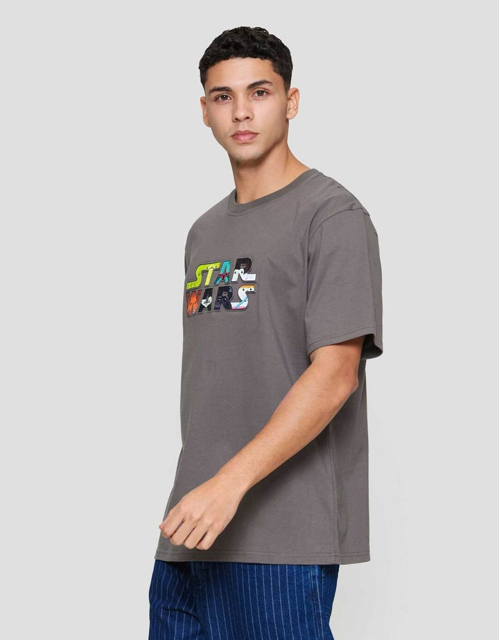 Star Wars Wording Starwars Emboss Kaos Pria