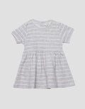 Little M Textured Salur Midi Dress Anak Perempuan