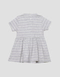 Little M Textured Salur Midi Dress Anak Perempuan