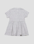 Little M Textured Salur Midi Dress Anak Perempuan
