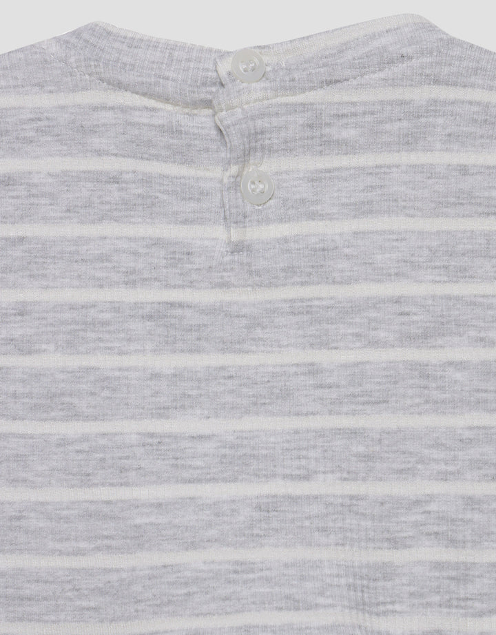 Little M Textured Salur Midi Dress Anak Perempuan