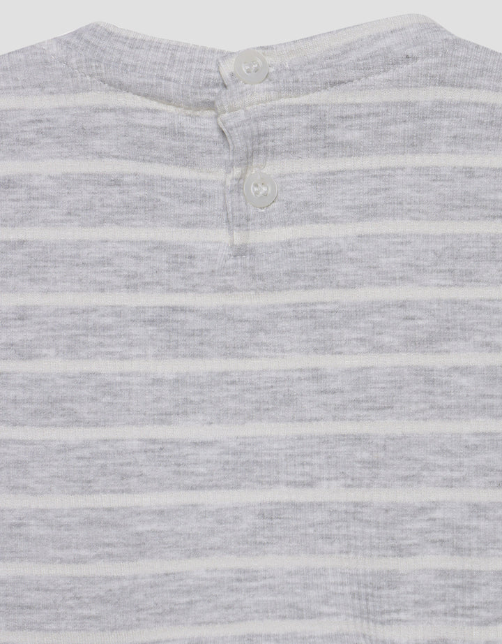 Little M Textured Salur Midi Dress Anak Perempuan