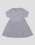 Little M Textured Salur Midi Dress Anak Perempuan