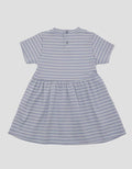 Little M Textured Salur Midi Dress Anak Perempuan