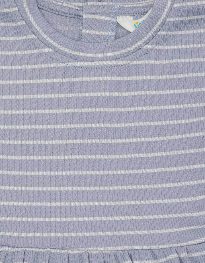 Little M Textured Salur Midi Dress Anak Perempuan