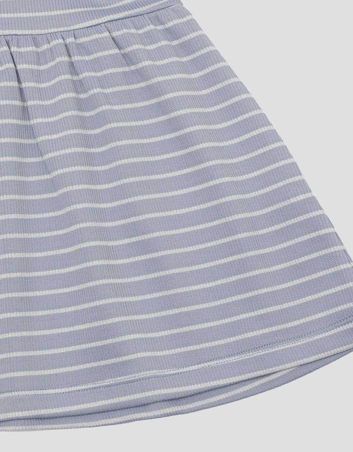 Little M Textured Salur Midi Dress Anak Perempuan