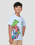 Marvel Hulk Iron Capt Ktg Zipper Print Kaos Anak Laki-laki