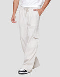 Nevada Loose Fit Wide Leg Texture Celana Cargo Pria