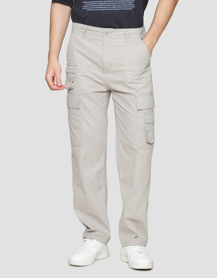 Nevada Loose Fit Multiple Pocket Celana Panjang Cargo Pria