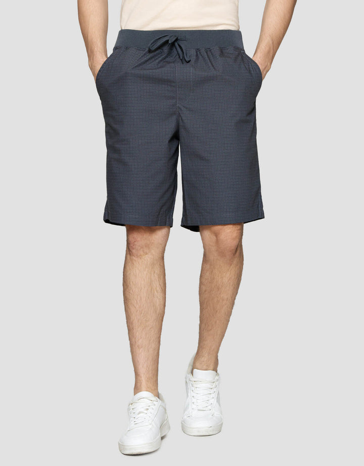 Nevada Rib Bottom Print Medium Checks Celana Pendek Pria