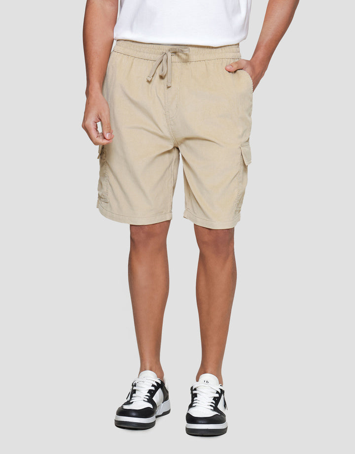 Nevada Woven Side Cargo Corduroy Celana Pendek Pria