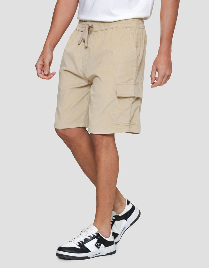Nevada Woven Side Cargo Corduroy Celana Pendek Pria