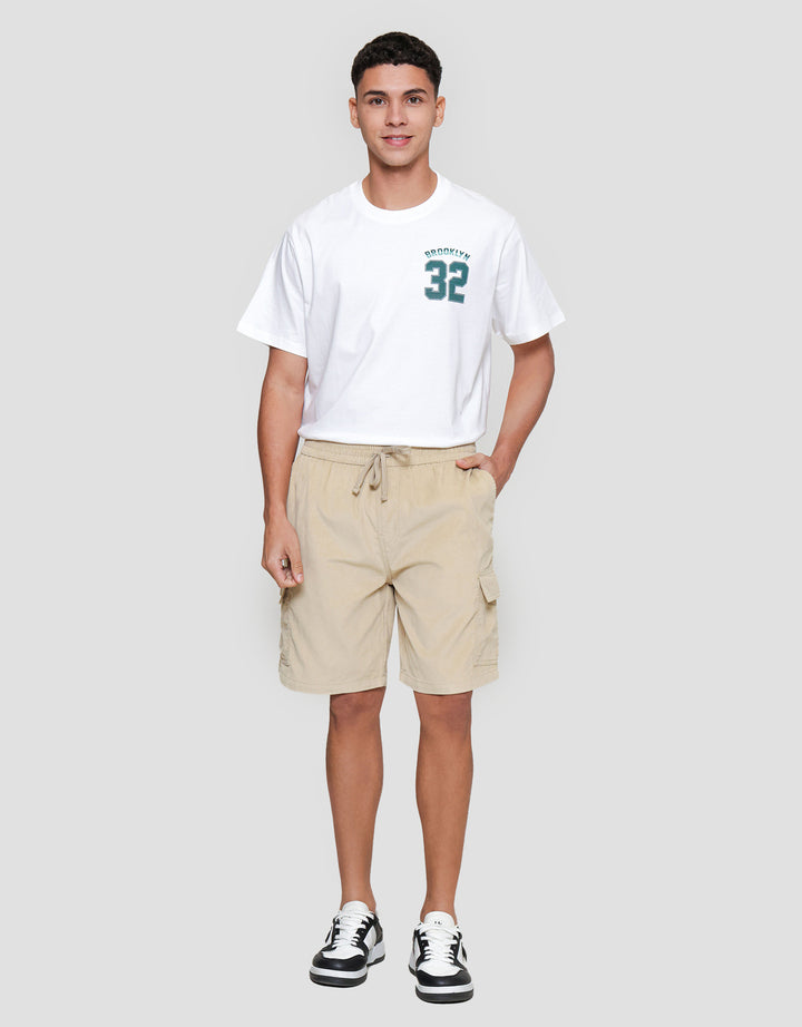 Nevada Woven Side Cargo Corduroy Celana Pendek Pria