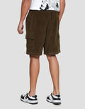 Nevada Woven Side Cargo Corduroy Celana Pendek Pria
