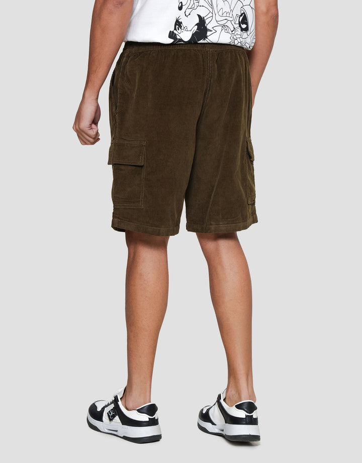 Nevada Woven Side Cargo Corduroy Celana Pendek Pria