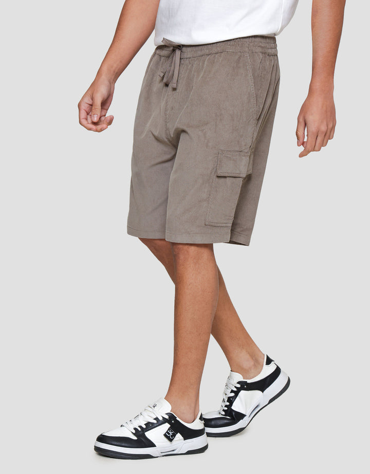 Nevada Woven Side Cargo Corduroy Celana Pendek Pria