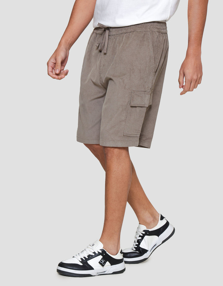 Nevada Woven Side Cargo Corduroy Celana Pendek Pria