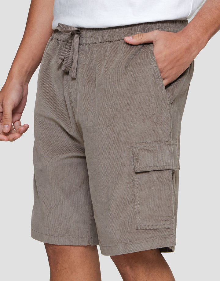 Nevada Woven Side Cargo Corduroy Celana Pendek Pria