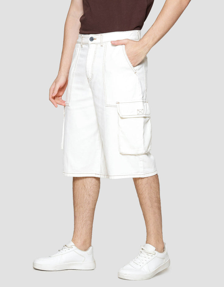 Nevada Contrast Stitch Celana Pendek Cargo Pria