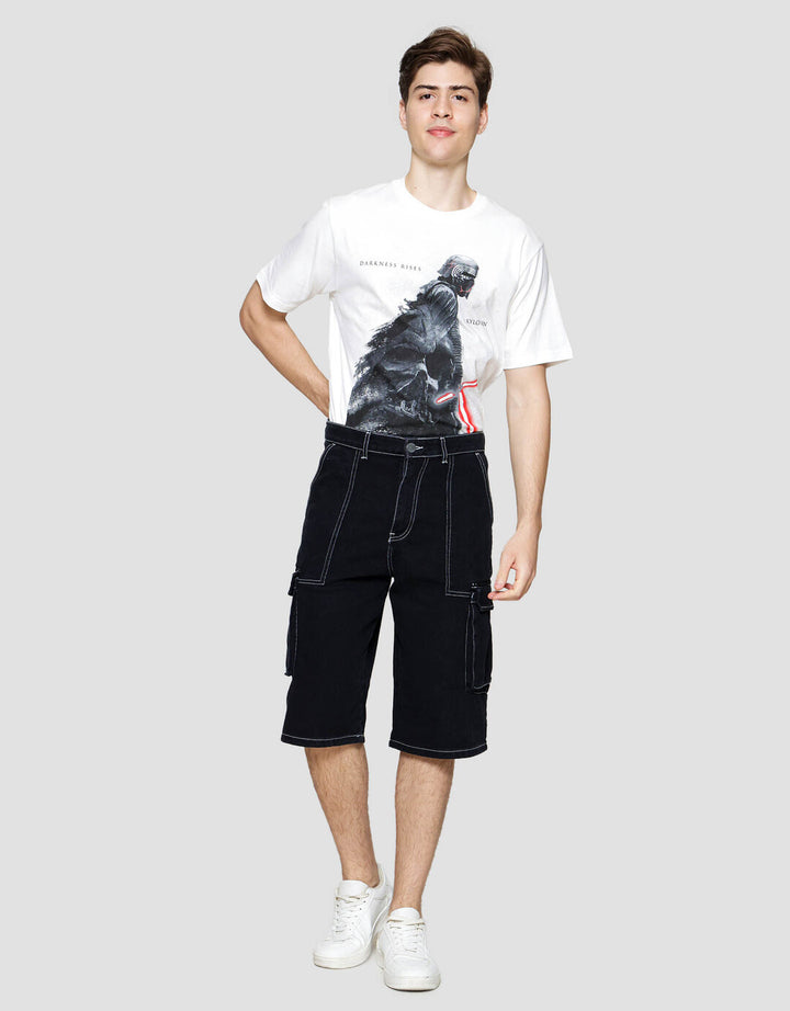 Nevada Contrast Stitch Celana Pendek Cargo Pria