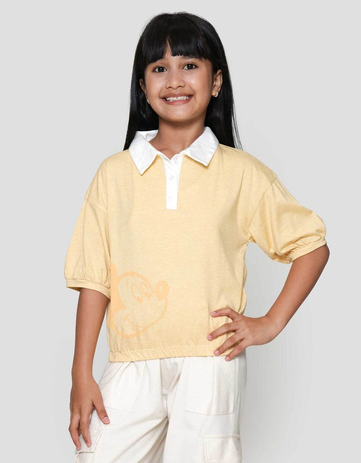 Disney Mickey Polo Karet Pinggang Kaos Anak Perempuan