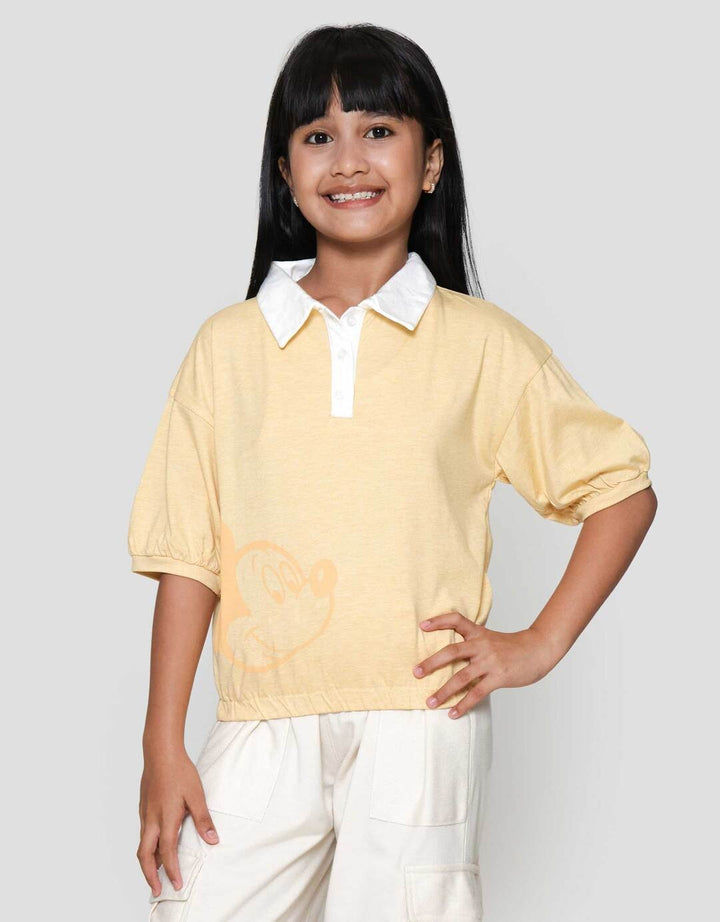 Disney Mickey Polo Karet Pinggang Kaos Anak Perempuan