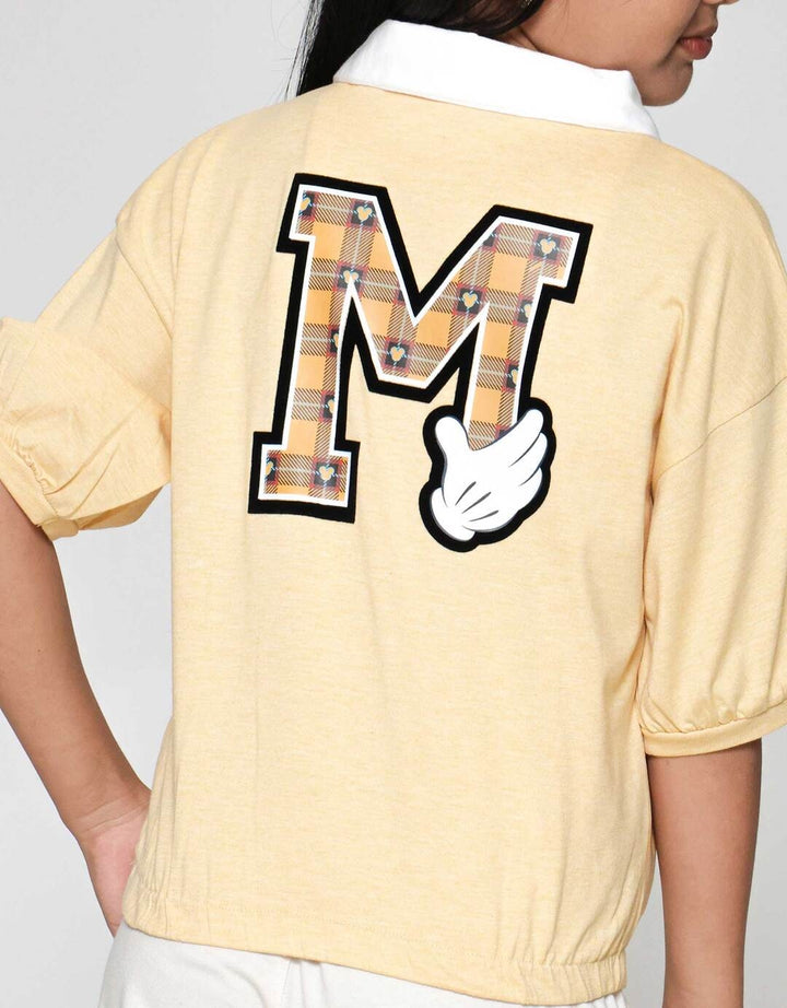 Disney Mickey Polo Karet Pinggang Kaos Anak Perempuan