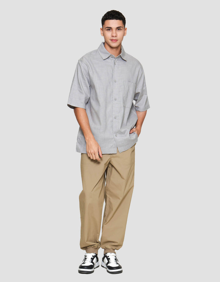 Suko Struktur Kemeja Denim Pria