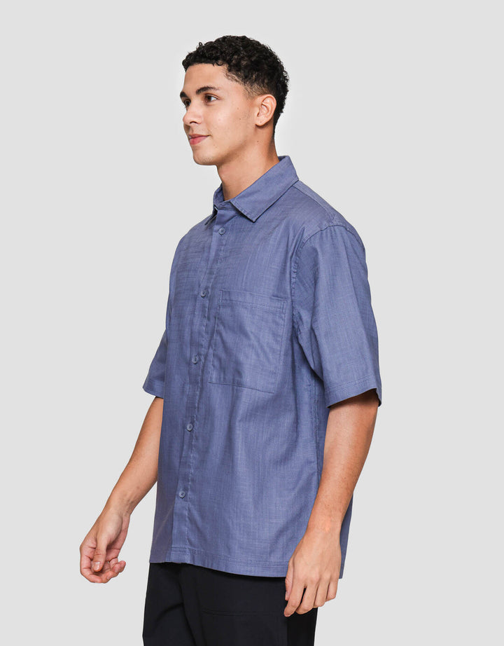 Suko Struktur Kemeja Denim Pria