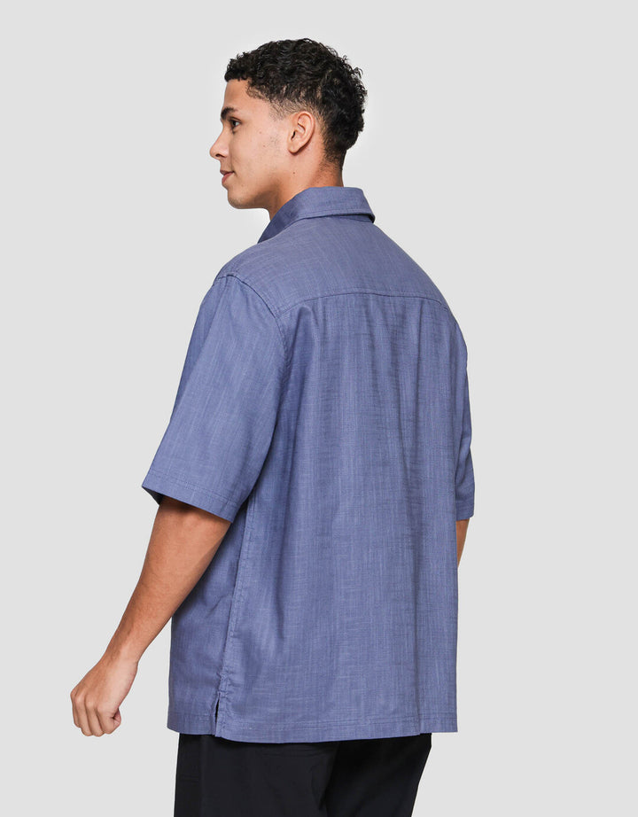 Suko Struktur Kemeja Denim Pria