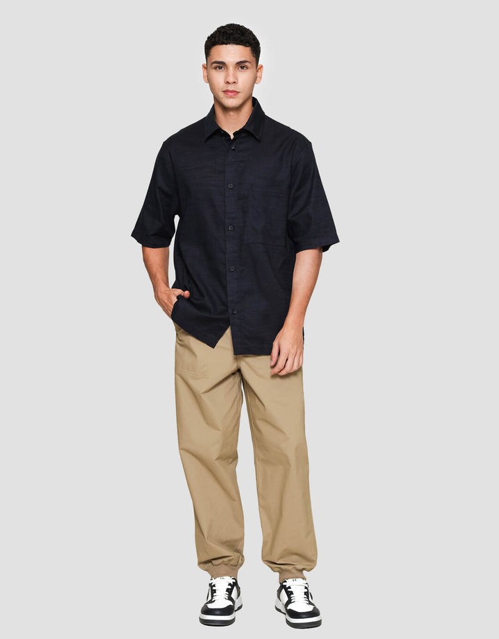 Suko Struktur Kemeja Denim Pria