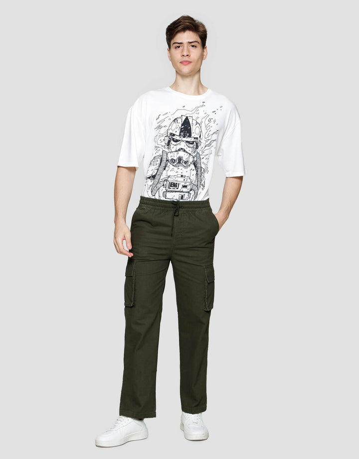 Nevada Regular Fit Drawstring Celana Panjang Cargo Pria