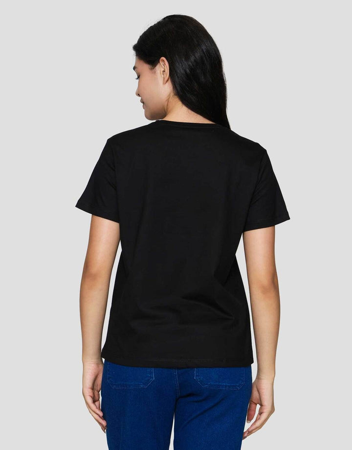 Connexion Print Flowers Bird Kaos Wanita